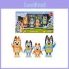 Bluey Família Bingo Brinquedos Pacote de 4 Peças Conjunto de Figuras de Ação Presente Perfeito para Crianças Coleção