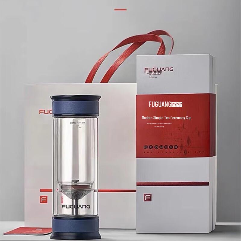 Fuguang Double-Layer Glass Tea Infuser Bottle - 360ml