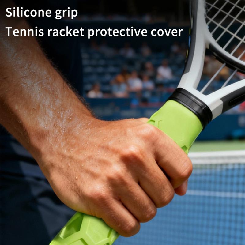 Silicone Hexagonal Grip Pickleball Paddle Handle Wrap Anti-Slip Comfortable Protective Cover Honeycomb Handle Protection Cover
