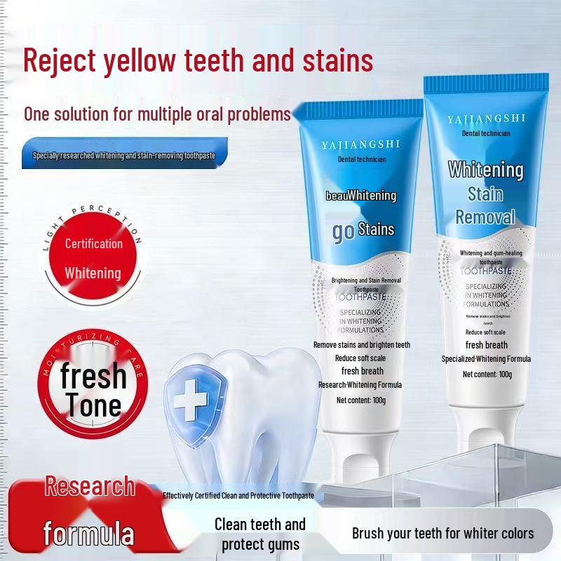 Отбеливающая зубная паста, разработанная стоматологами, для удаления пятен, свежего дыхания и сияющей белизны зубов
