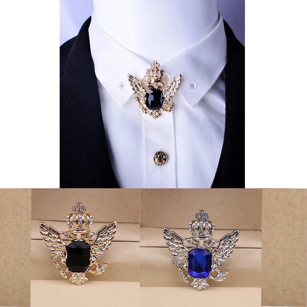 Eagle Pattern Collar Brooch Pin for Men