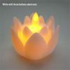 LED Schwingender Lotus Schmuck: Immer leuchtende elektronische Kerzenlampe mit bunten Lichtern