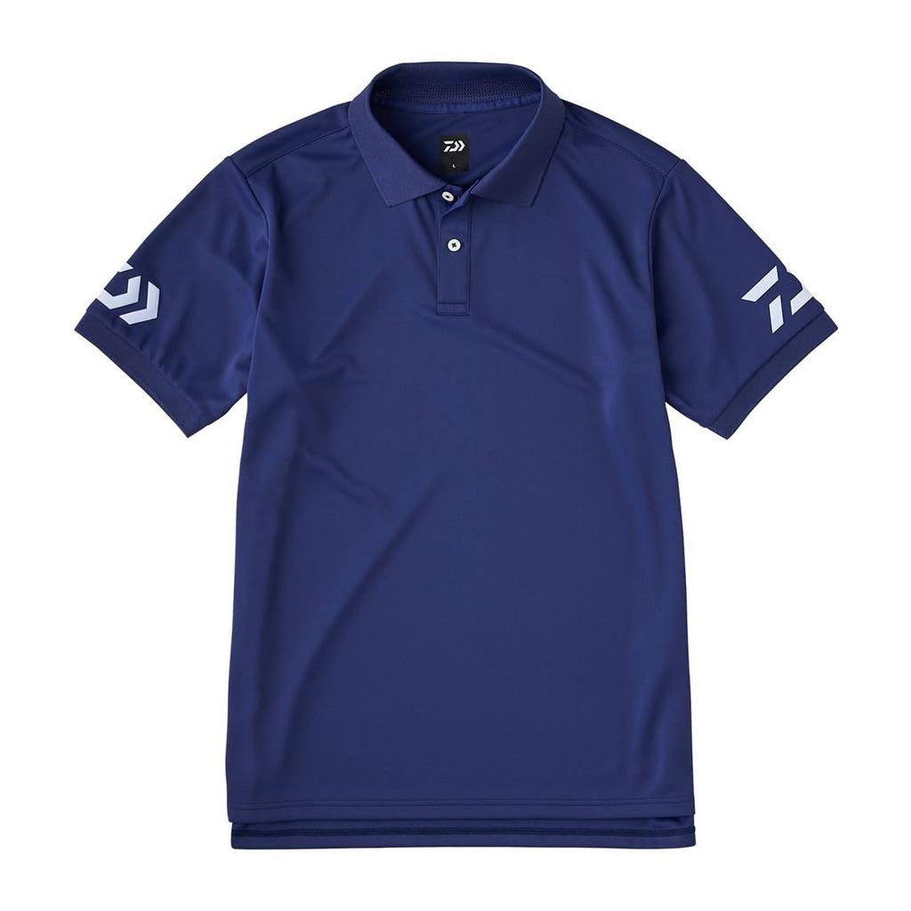 Daiwa Kids' Short Sleeve Polo Shirt, 25DE-7925, Grape Navy x White, Size M