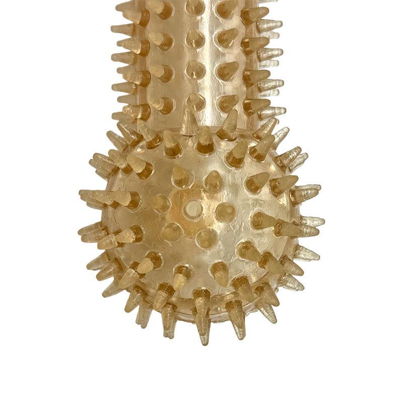 Jouet pour chien Haltère à picots: Facile à nettoyer, Résistant aux morsures, Flexible, Durable pour les chiots.