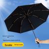 Hongye Three-Fold Solid Color UV Protection Umbrella