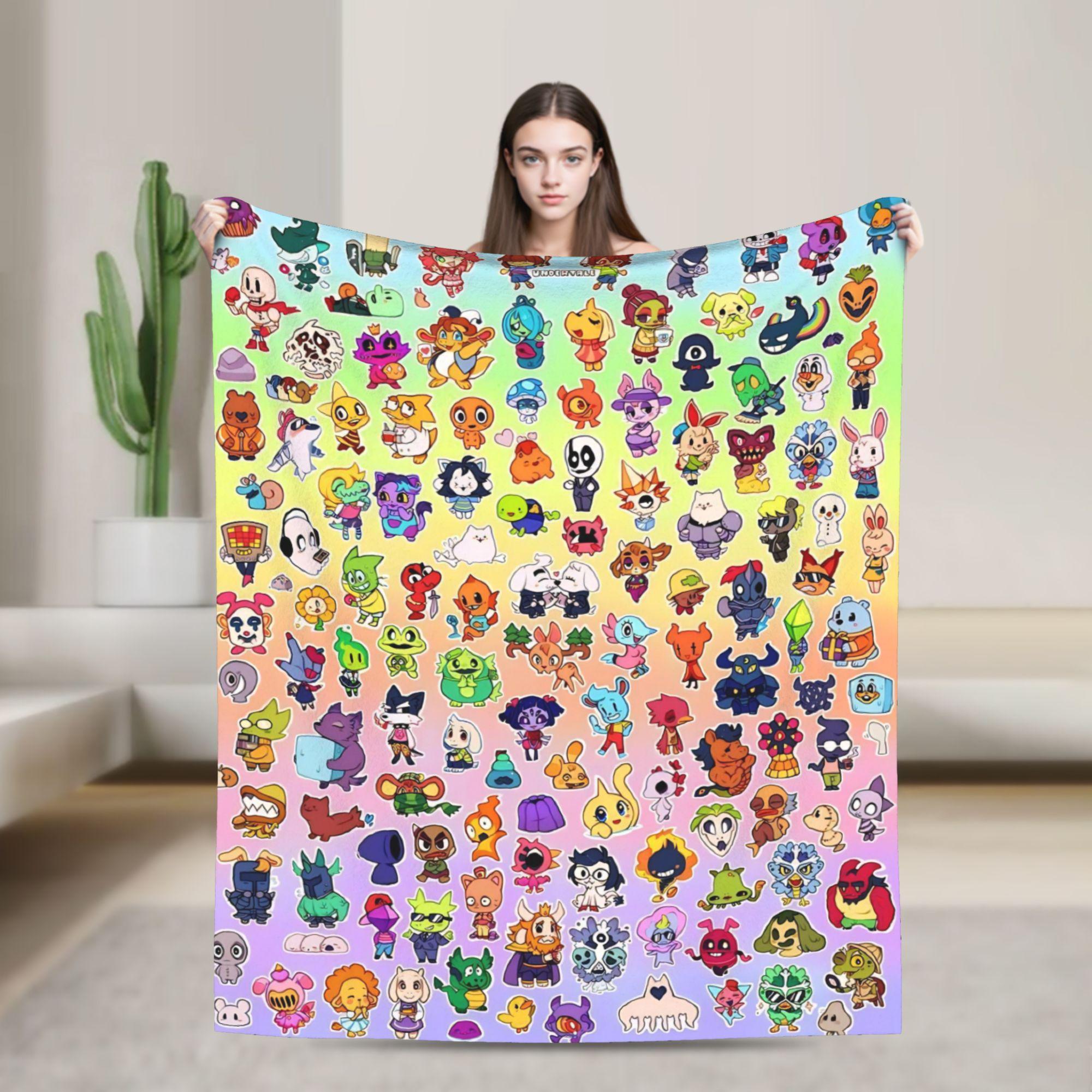 

Undertale Sans Skeleton Blankets Flannel All Season Game Cartoon Anime Portable Lightweight Throw Blanket for Bedding Throws 75x90cm
