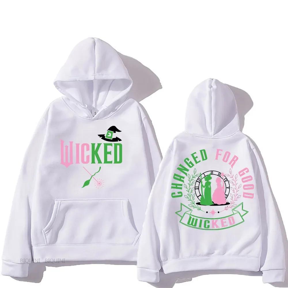 Wicked Hooded for Autumn/Winter Manga Women Hooded Retro Sweatshirt Funko Pop Comfortable Punk Clothes Sudaderas Casual Pullovers