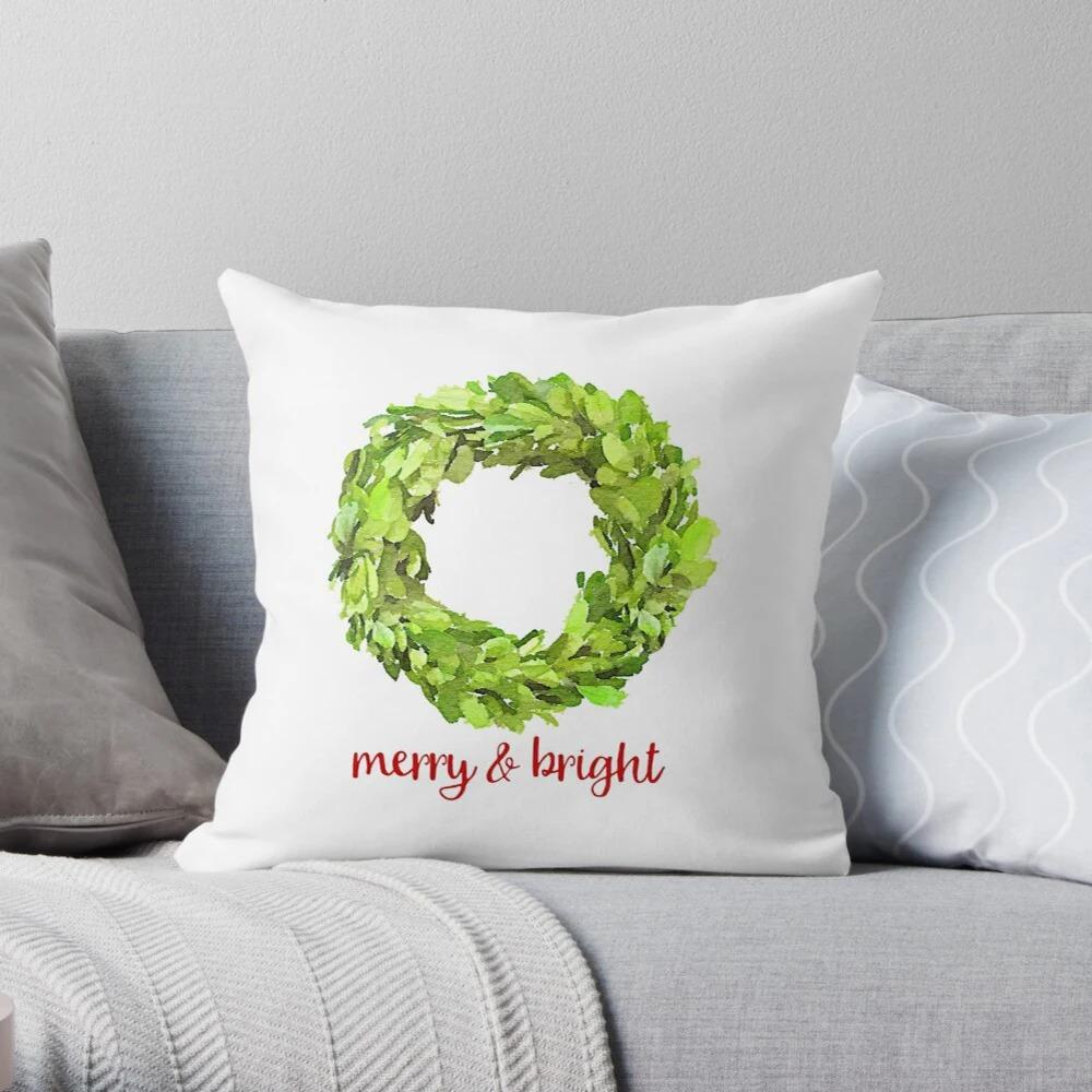 Merry Christmas Decoration Home Pillowcase Cushion Cover Autumn 45X45Cm Living Room Sofa Bed Pillowcase
