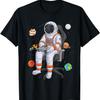 Astronaut Gamer Outer Space Men Kids Gaming System Planets T-Shirt