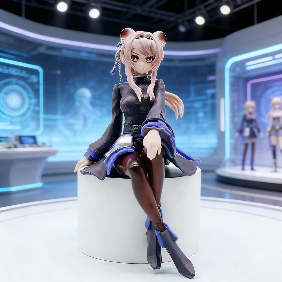 Game Figure Arknights Lin Sitting Noodle Stopper Anime Figure Action Figurine Model Collectible Doll Toy Ornaments Decoration