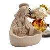 Virgin Mary Statue 5.5-Inch Resin Religious Catholic Virgin Mary Figure Scene Ministure With Prayer Bead Commemorative Ornament