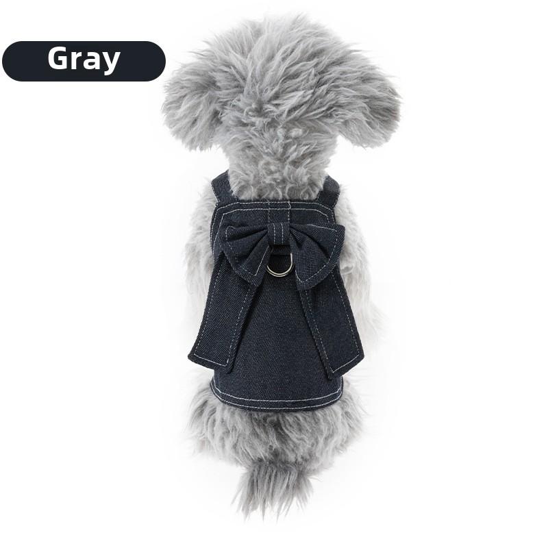 

Кошки, щенки, собаки, домашние животные Модные джинсовые подтяжки, одежда для домашних животных, кошки и собаки предотвращают выпадение шерсти летом XL серый