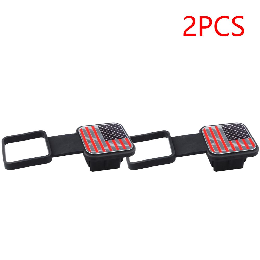 1-4PCS Waterproof Trailer Hitch Receiver Cover Plug Tube Cap Protector Trailer Hitch Cover 2 Inch Receiver Auto Square Plug