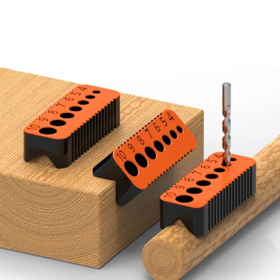 Drill Bit Guide 4-10MM 7 Sizes Multi-Functional Drill Jig Block