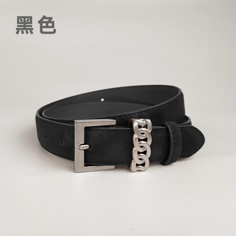 Velvet Matte Leather Women'S Belt Cowhide Women'S Women'S Belt With Casual Pants Jeans Girls Belt