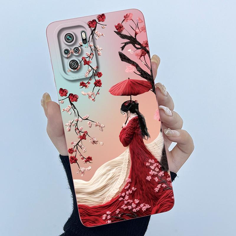 For Xiaomi Poco M5s Phone Case PocoM5s Cover Fashion Simplicity Butterfly Floral Soft Liquid Silicone Shell For Poco M 5s Fundas