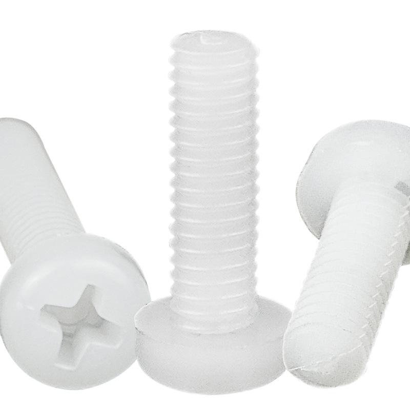 Cross Slot Round Head Nylon Machine Screw - M2.5 to M8