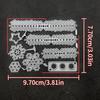 1PC Fustella a tema natalizio per realizzare biglietti, con un design di un albero di Natale e fiocchi di neve, perfetta per goffratura e creazione di biglietti
