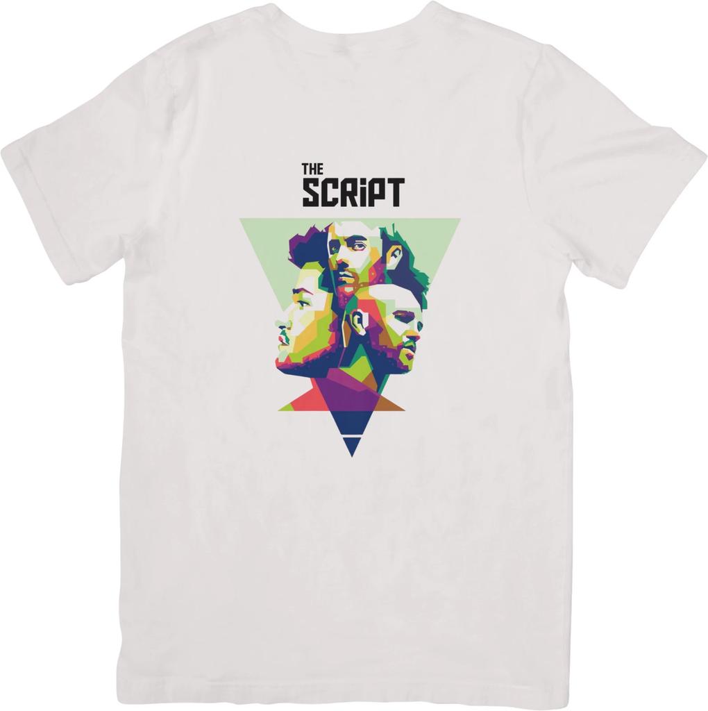 The Script Music Fit for Men & Women Quality Cotton T-Shirt White.