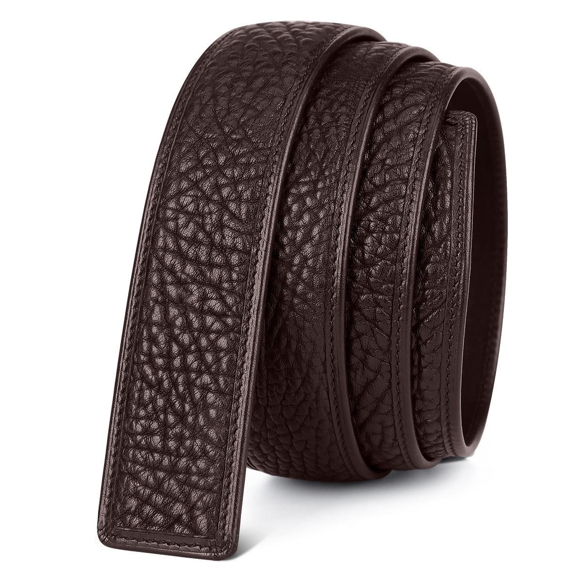 

Мужской ремень из буйволовой кожи высшего слоя с круглыми отверстиями - Повседневная мода Coffee Round Hole [Width 3.8cm]