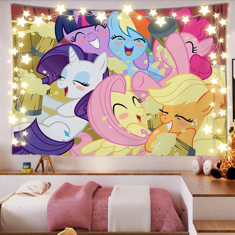 My Little Pony Tapestry - Cute Girls' Room Dorm Decor Wall Hanging Backdrop.