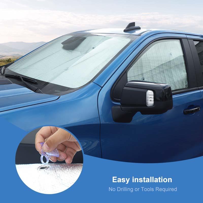 Car Windshield Sunshade Window Shade Foldable Sun Visor Cover Fit For Chevy Silverado/GMC-SIERRA 2019 Up Car Interior Accessories,6 Pcs