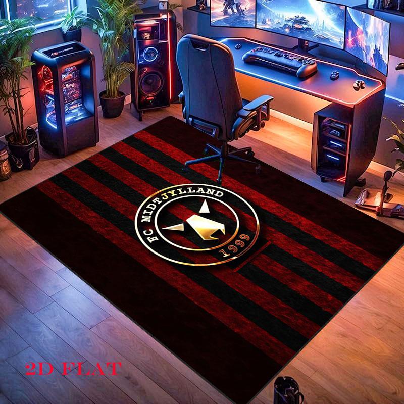 FC Midtjylland Carpet Rug for Living Room Bedroom Home Sofa Decoration,Kids Play Nonslip Floor Mat
