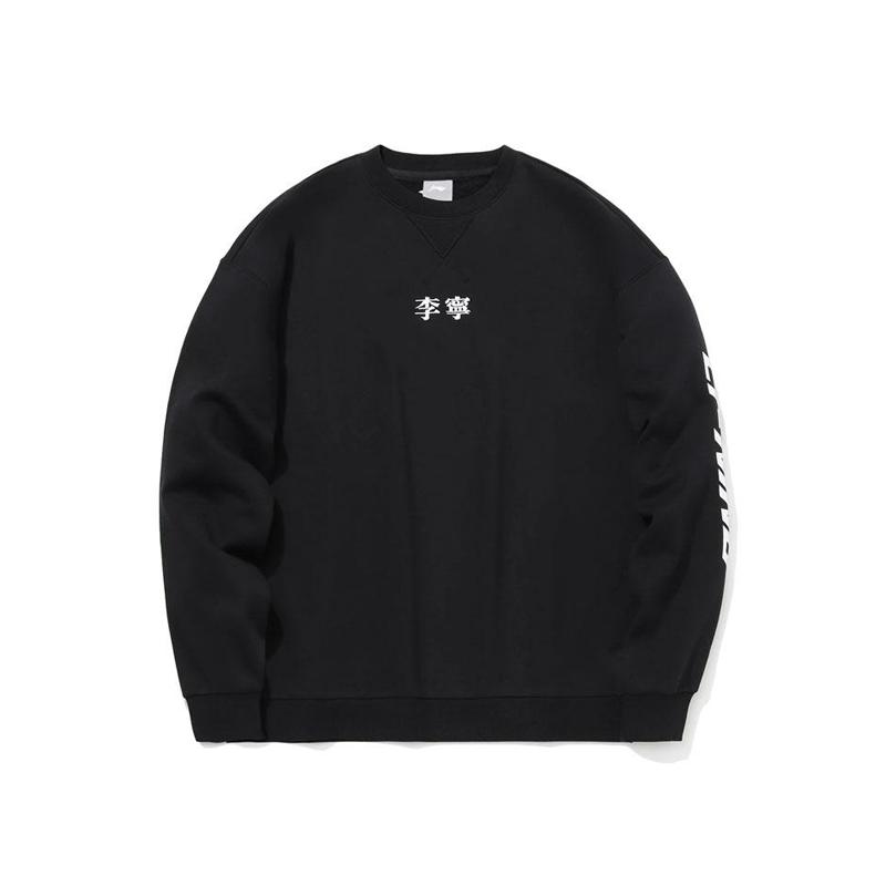 Li Ning Sweatshirts Men s Crew Neck Moderate Regular YWDV395-2 L