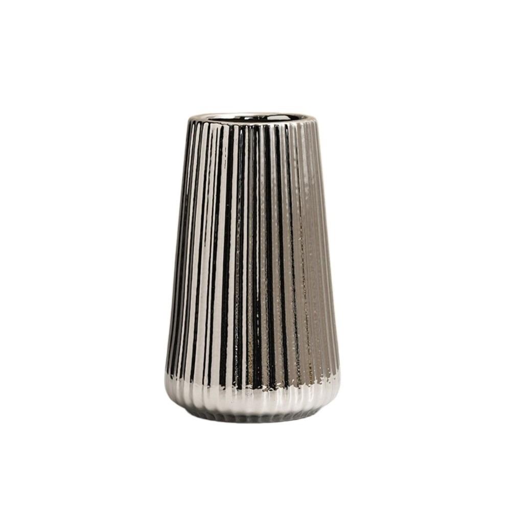 Decorative Flowerpot Floral Arrangement Tabletop Decor Ceramic Electroplated Vase  Living Room