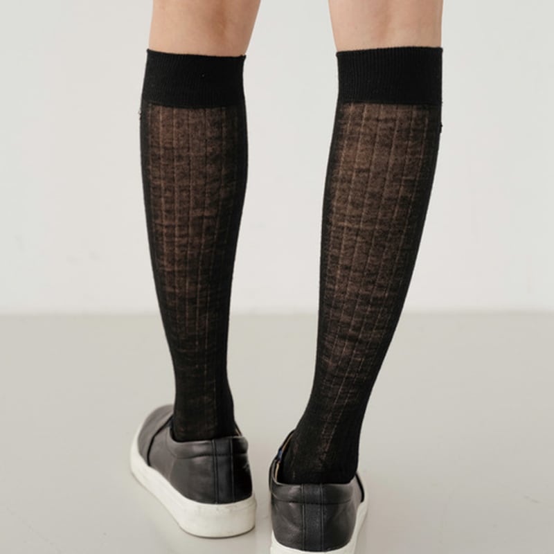 nitina see-through knee socks BK