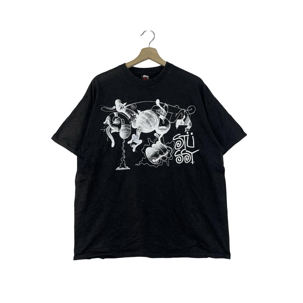 Stussy x GHOST Collage T-Shirt Schwarz XL Limitierte Edition 2009 Unisex T-Shirt