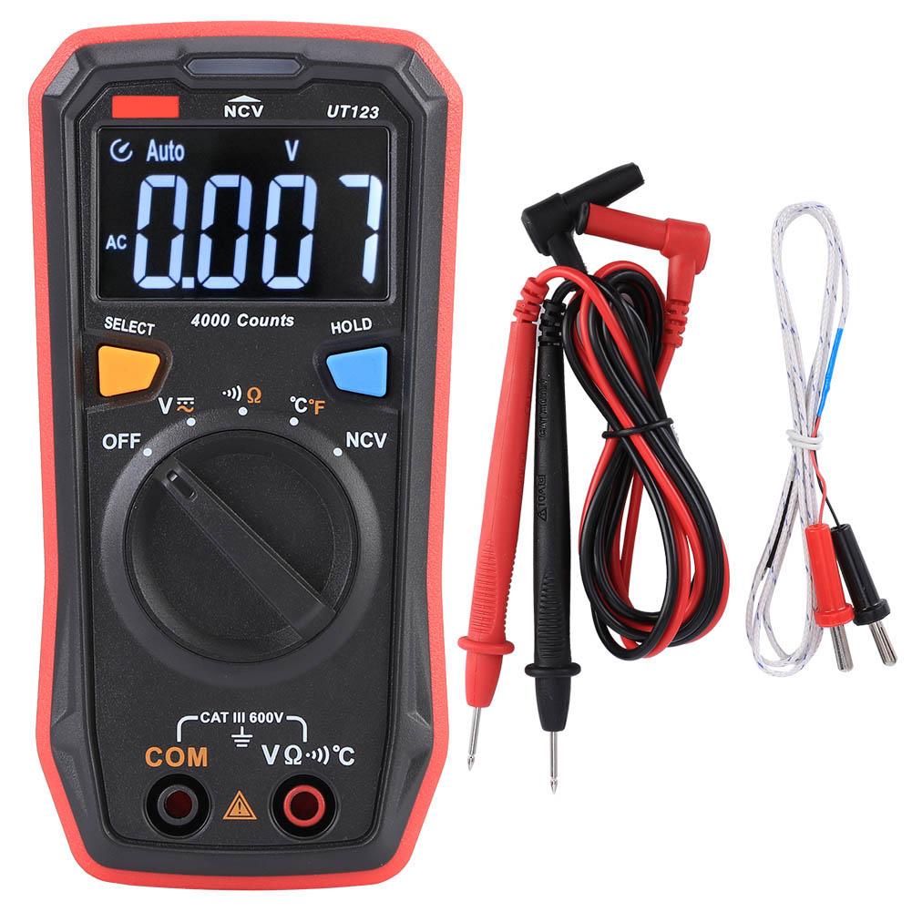 

UT123 Color Screen Digital Multimeter ACDC Voltage Resistance Frequency NVC Tester Meter