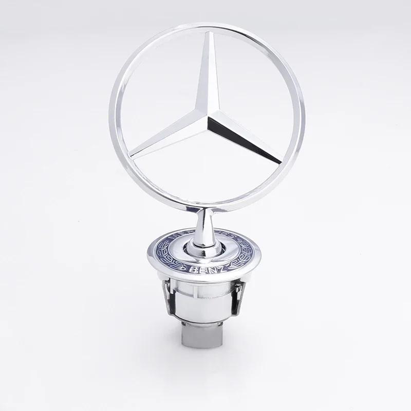 

For Mercedes Benz 3D Metal Stand Star Car Front Hood Emblem Bonnet Logo for Mercedes Benz W204 W203 W220 W221 W222 W210 W211 W21