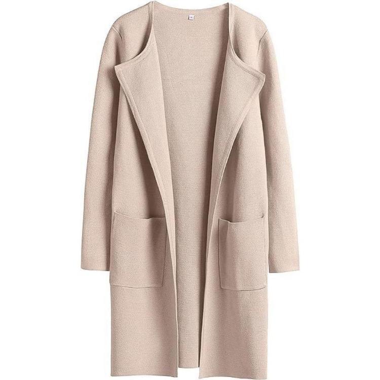 

Winter Woolen Coat for Women Lapel Comfort Casual Autumn Autumn Autumn S светло-розовый