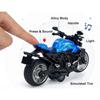 1/12 Pull Back V4 Motorradspielzeug, Geschenk mit Musikbeleuchtung, Street Fighter-Motorräder Spielzeug für Jungen Kinder im Alter von 3–12 Jahren