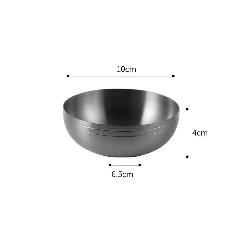 304 Edelstahl Ramen Reis Schüssel Küche Obst Salat Schalen Koreanische Metall Pickle Sauce Gericht Lebensmittel Container Haushalt Geschirr