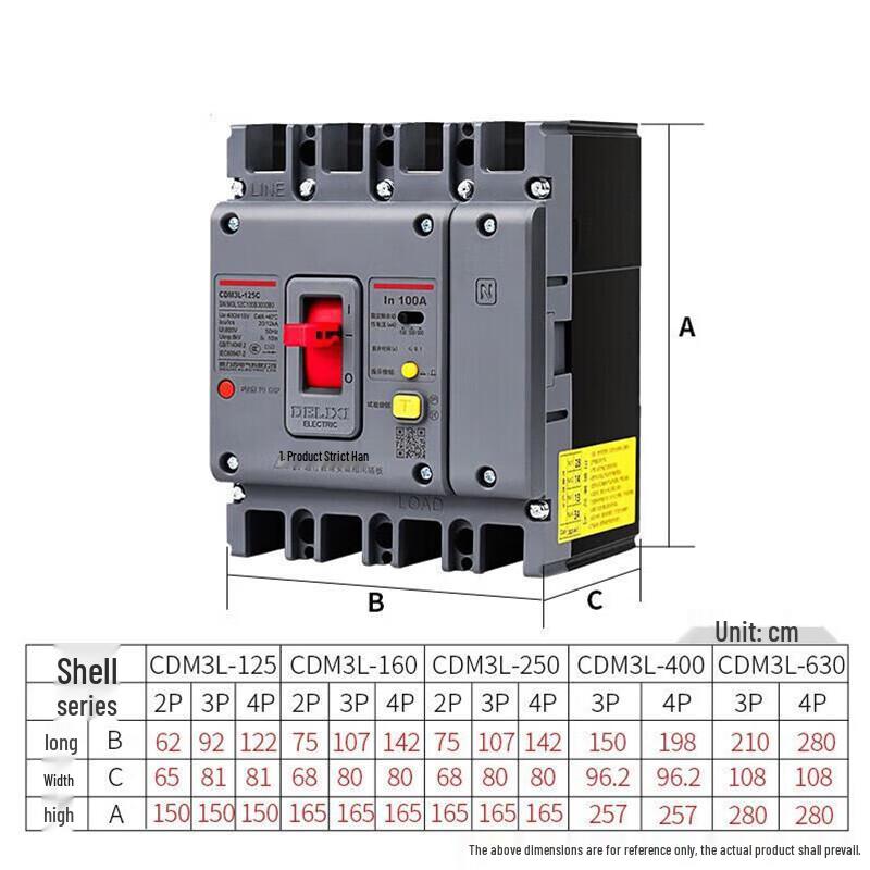 DELIXI ELECTRIC Molded Case Leakage Circuit Breaker