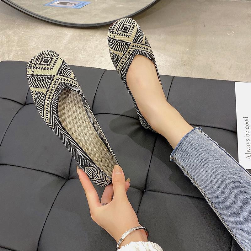 Retro Womens Cut Out Flats Knit Hollow Out Mesh Slip On Ballet Soft Shoes Loafer Retro Womens Cut Out Flats Knit Hollow Out Mesh Slip On Ballet Soft Shoes Loafer
