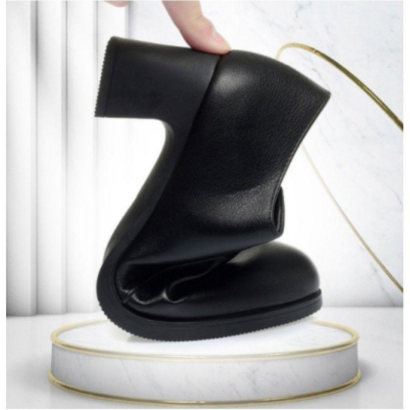 Women's Spring and Autumn Soft-soled Elegant Deep-cut Single Shoes, Comfortable PU Leather Shoes for Middle-aged and Elderly Mothers