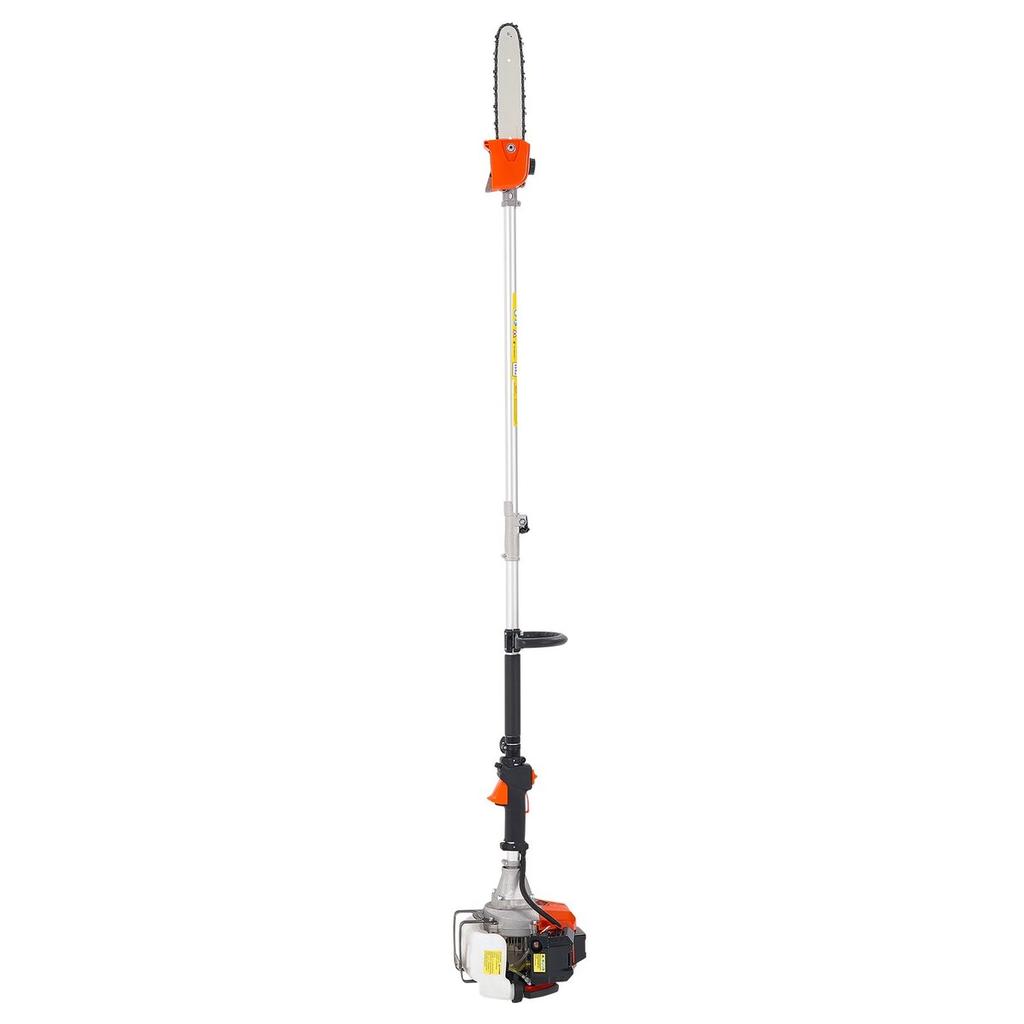 Gas Pole Saw, 33CC 2 Stroke Gas Powered Pole Saws with 20.3 Cm Cutting Bar, Cordless Tree Trimmer with 850ml Fuel Tank, 2.08 To 3.58 M Extendable,
