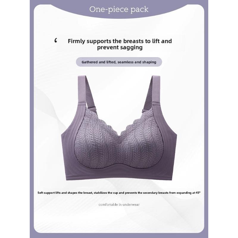 

Ladies Summer New Style Sweet Small Breast Gathers The Pair Milk Jelly Anti Droop Pilates Underwear 70BC-75A фиолетовый