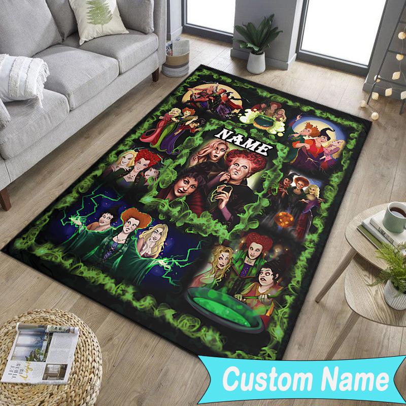 1PC Custom Name Witches Collage Carpet Game rug Area Rug Suitable for Kitchens, Homes, Offices, Living Rooms,Home Decor,Birthday Gift