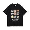 Jujutsu Battle Anime Peripheral Gojo Wu Pure Cotton Cartoon Printed Unisexs and Unisexs Clothing Summer New Short Sleeves