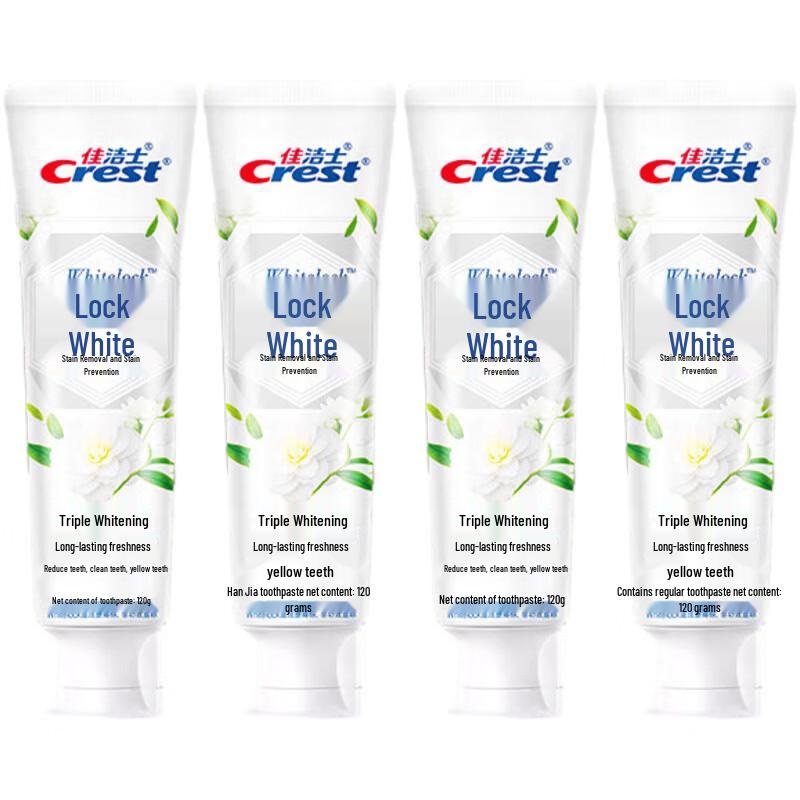 

Crest Dual-Action Whitening Toothpaste Jasmine Camellia (4-Pack) with Bonus Tissues
