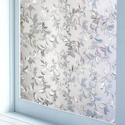 Window Privacy Film Decorative Frosted Static Cling Removable Reusable Home Office Bathroom UV Sun Blocking Glass Sticker Cover
