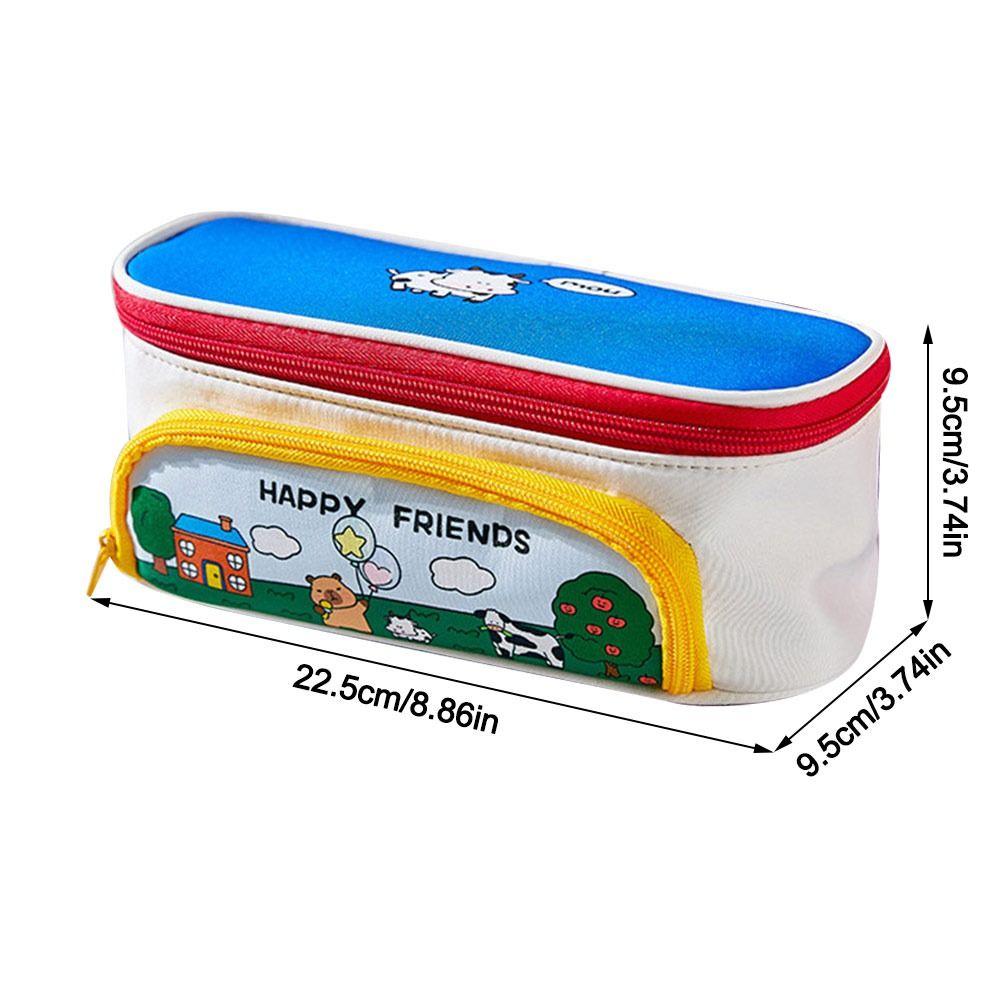 Dirt-resistant Capibara Pencil Case Large Capacity Stationery Bag New Pencil Pouch  Gifts