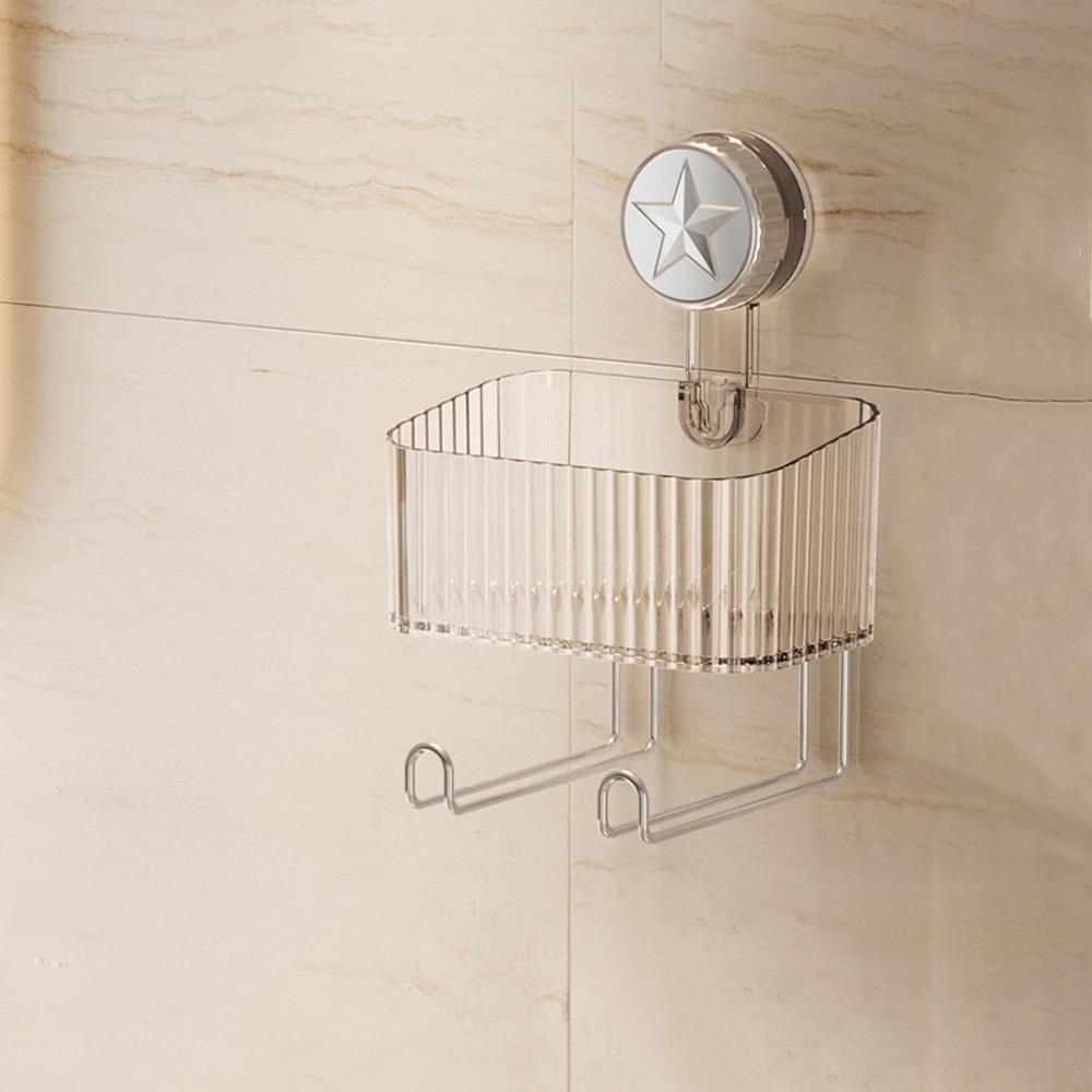 

Plastic Headband Holder Wall Mounted Hair Bands Storage Shelf Suction Cup Storage Box Kitchen прозрачный