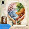 Wacocetoy Guardian Series: High-Difficulty Four Seasons Irregular Shape Wooden Jigsaw Puzzle for Adults