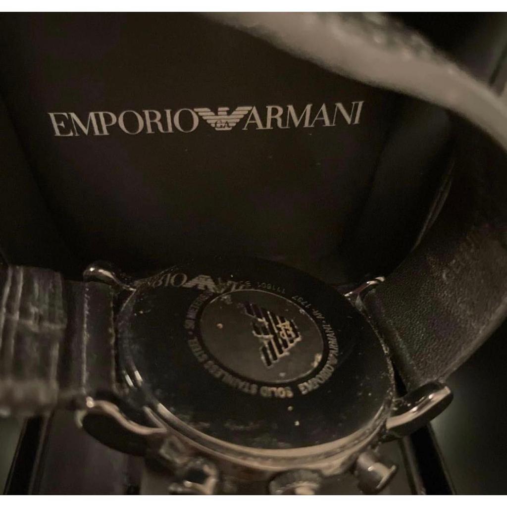 Used EMPORIO ARMANI Chronograph Watch Body AR1737 Anonymous Shipping