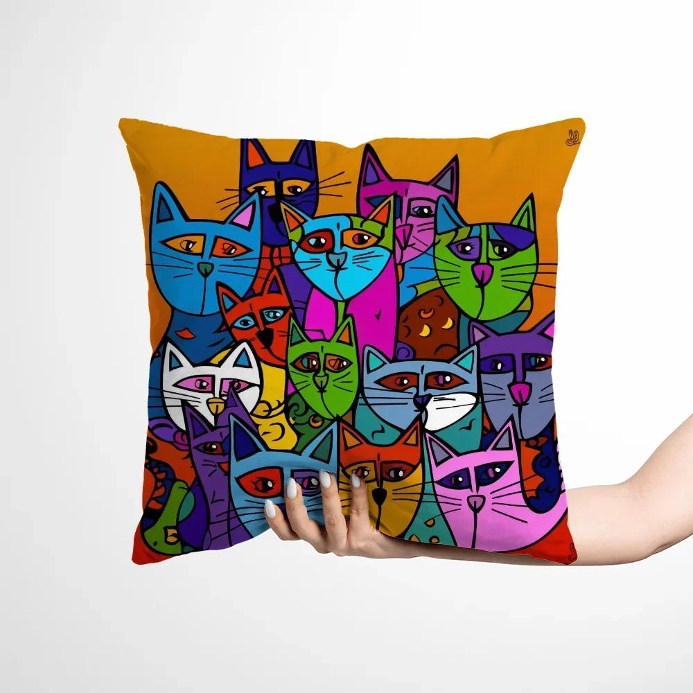 

Наволочка для подушки Кот Пикассо Наволочки Декоративные подушки для кровати девочки Декоративные подушки x Наволочки 66x66cm